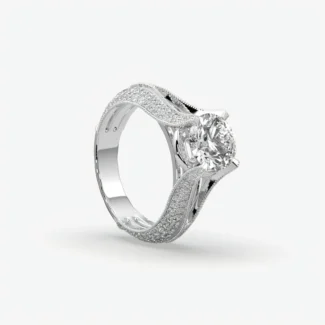 Vintage-Inspired Round Diamond Ring