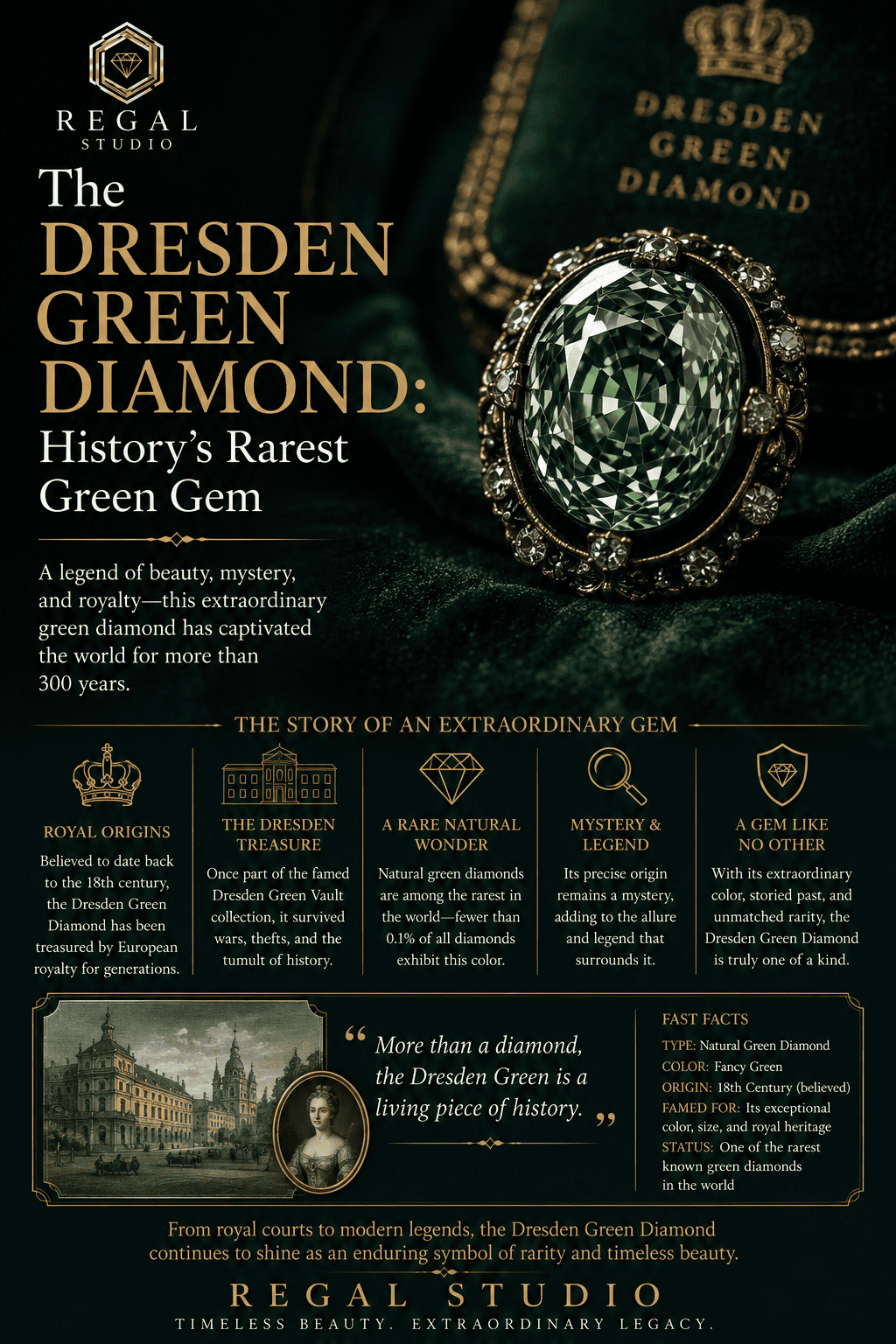 Dresden Green Diamond: History’s Rarest Green Gem