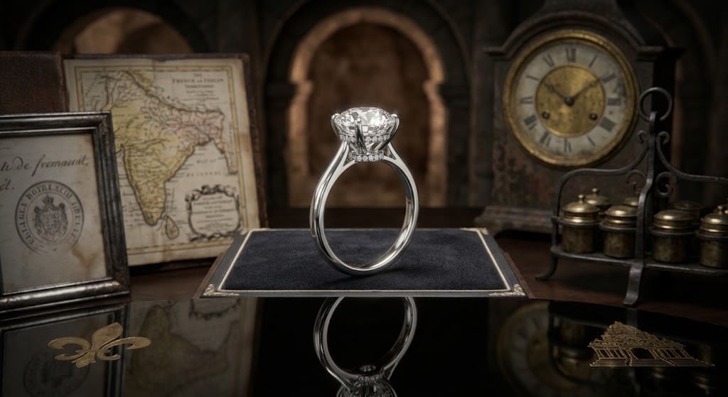hidden halo engagement rings side view