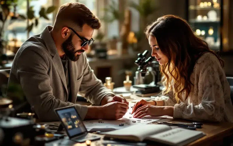 "Consultation with a skilled jeweler for a custom piece."